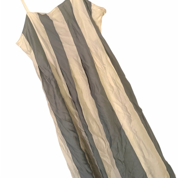 NEW NWT MADEWELL | Pleated Midi Overcast Striped Dress | 14 - Picture 3 of 11